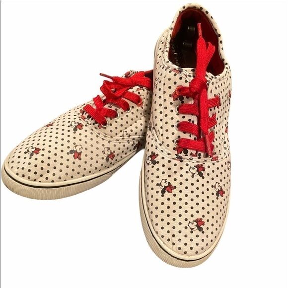 Disney Minnie Mouse Lace Up Sneakers Size 11 - Picture 1 of 10